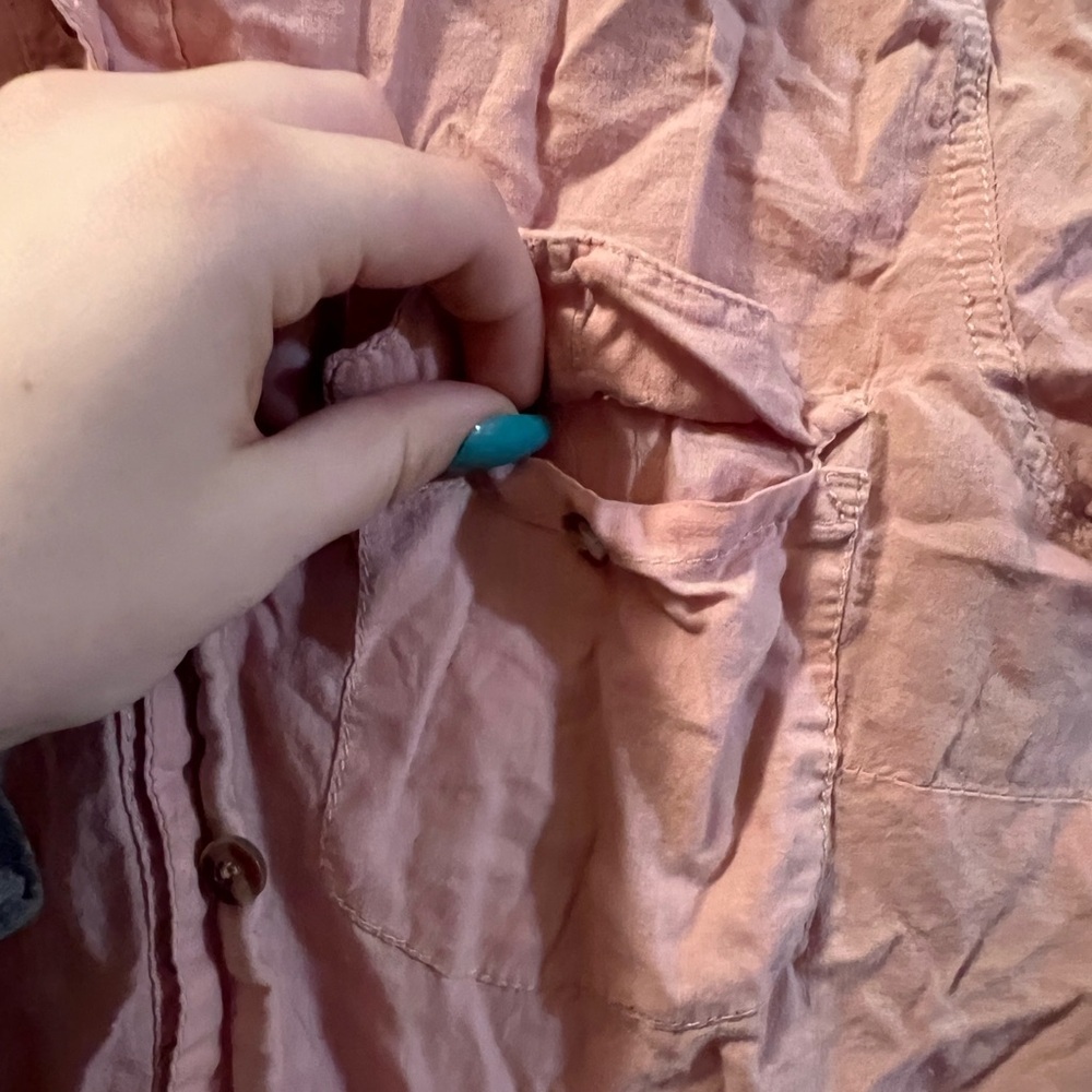 RED Button Up - Picture 3 of 4